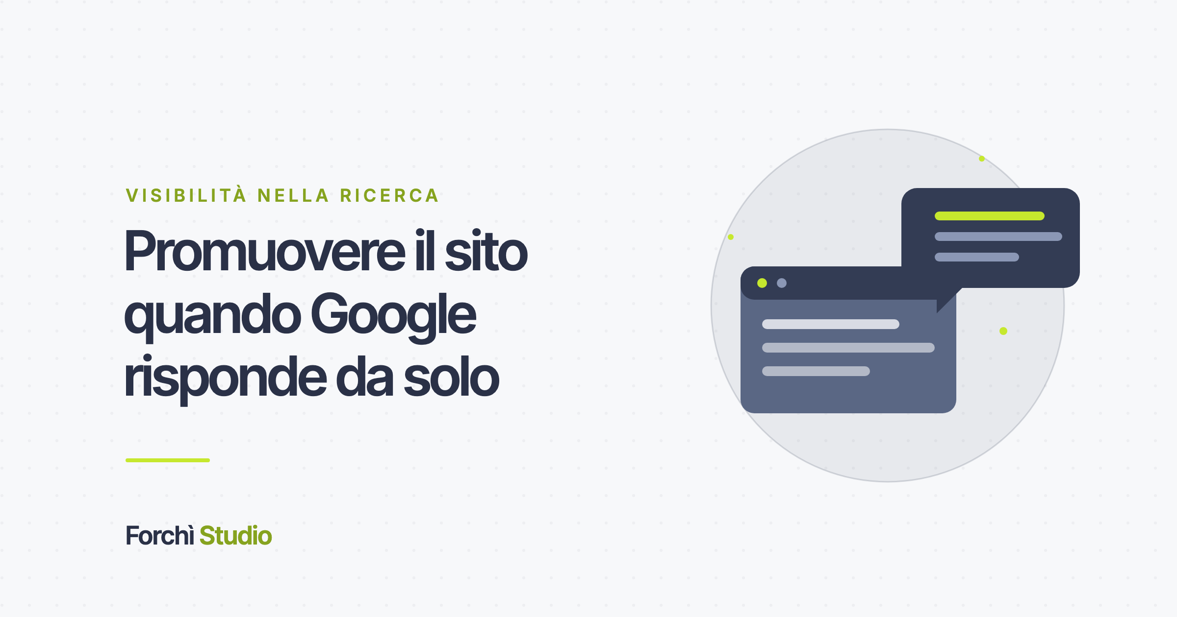 Come promuovere il sito quando Google risponde da solo